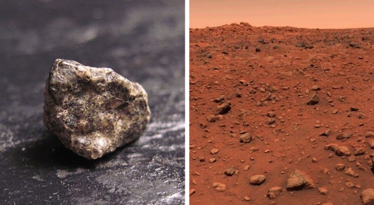 Stenfragment från Mars på jorden, men det finns en sak som forskare inte kan förklara