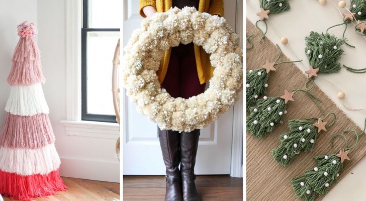 Realizza a mano le tue decorazioni di Natale usando i gomitoli di lana: le idee da provare