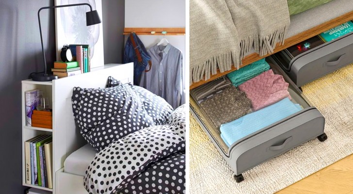 13 ruimtebesparende ideeën voor een slaapkamer die geschikt is voor al je behoeften