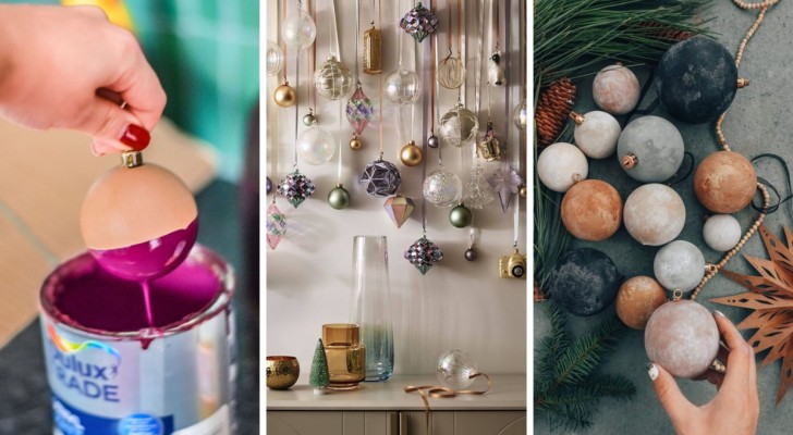 Boules de Noël vieilles et abimées ? Vous pouvez les changer ou les recycler avec créativité pour les décorations des fêtes