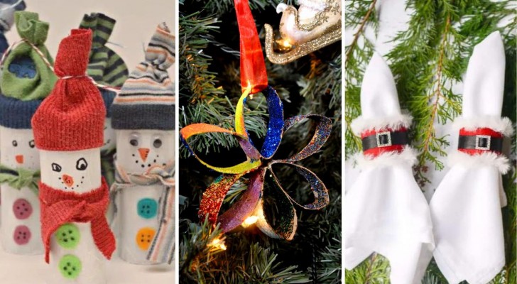 Provate queste 12 idee di riciclo creativo dei rotoli di cartone per le decorazioni di Natale