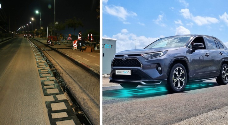 È operativa una strada che ricarica le auto elettriche mentre sono in marcia