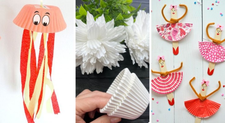 Papieren cupcakevormpjes: 11 geweldige knutselwerkjes om ze creatief te recyclen