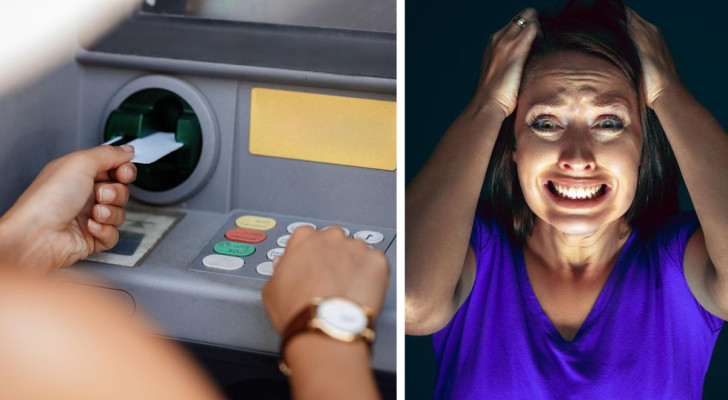 En kvinna tar ut 20 dollar från en bankomat, men strax därefter tas ytterligare 400 ut från hennes konto