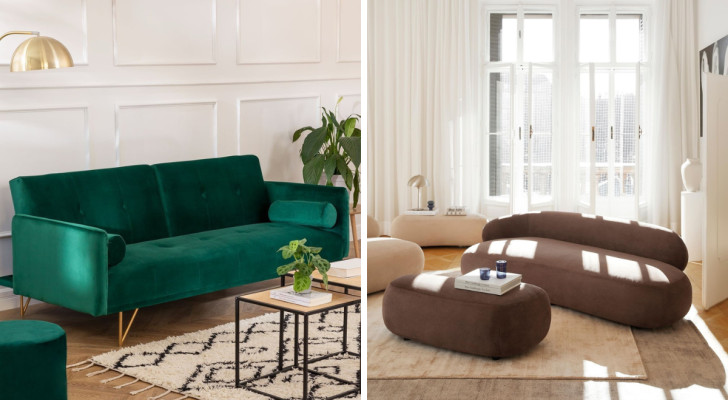 10 Samt-Sofas, die jedes Wohnzimmer verzaubern