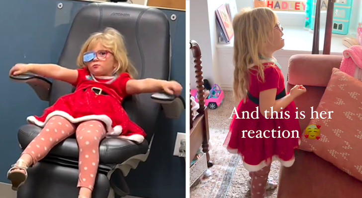 La figlia di 3 anni non vuole portare gli occhiali: la mamma le fa cambiare idea con una sorpresa dolcissima