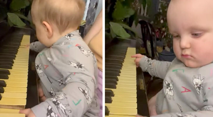 A 1 anno di età è già bravo a suonare il pianoforte: i video delle sue esibizioni lo testimoniano