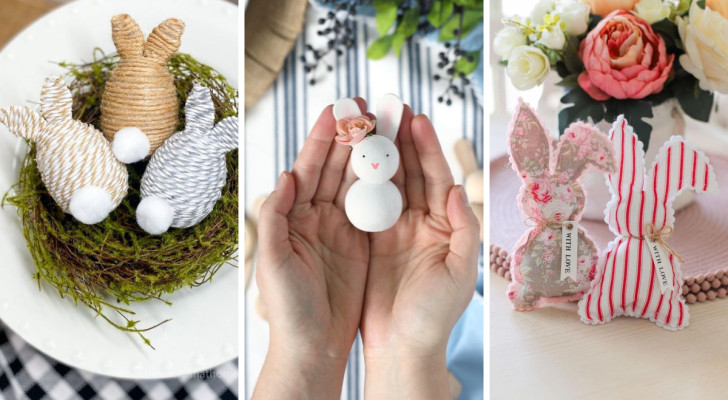 12 coniglietti di Pasqua per riempire la casa di tenere decorazioni