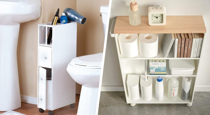 Een nieuw meubel invoegen in de badkamer: 6 creatieve ruimtebesparende oplossingen