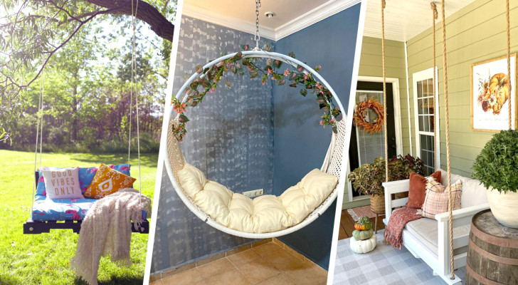Schommels die eruit zien als een bed: 16 ideeën om stijlvol tuin, terras en veranda in te richten