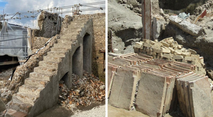 Un cantiere incompleto ritrovato a Pompei svela nuovi segreti sul modo di costruire degli antichi romani