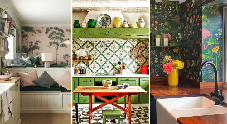 Mettez du papier peint dans votre cuisine et ajoutez du style avec ces 16 merveilleuses propositions 