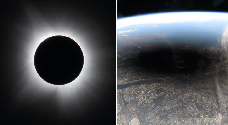 L'eclissi solare totale vista dallo spazio