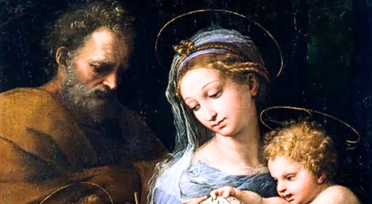 Das Gemälde Madonna der Rose, das Raphael Sanzio zugeschrieben wird