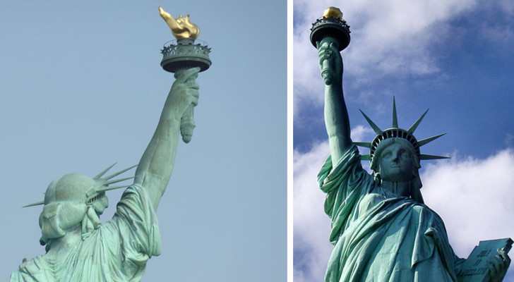 Die Freiheitsstatue in der Upper New York Bay auf Liberty Island