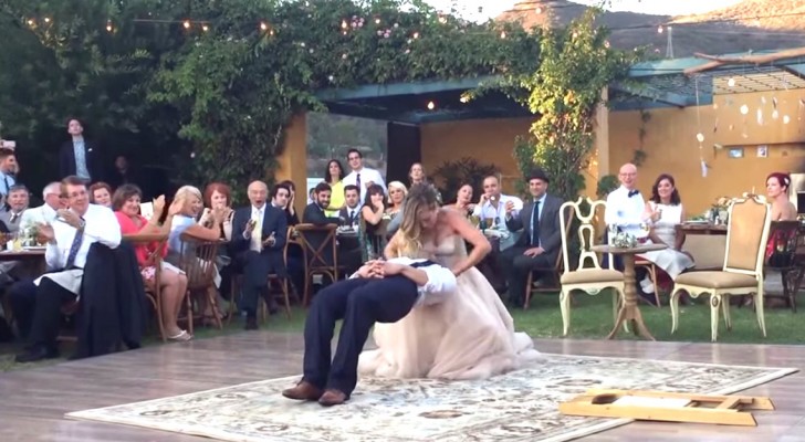 Their wedding dance is awesome, but at one point it also becomes ... MAGIC!