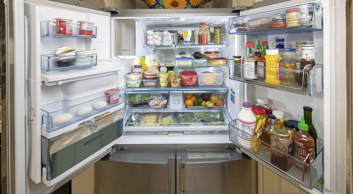 A perfectly clean, well-organized fridge