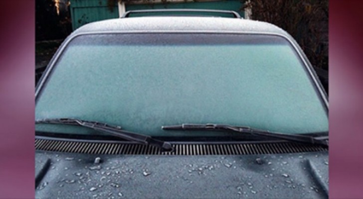 If your car's wind shield is covered with ice, here's the most efficient way to get rid of it