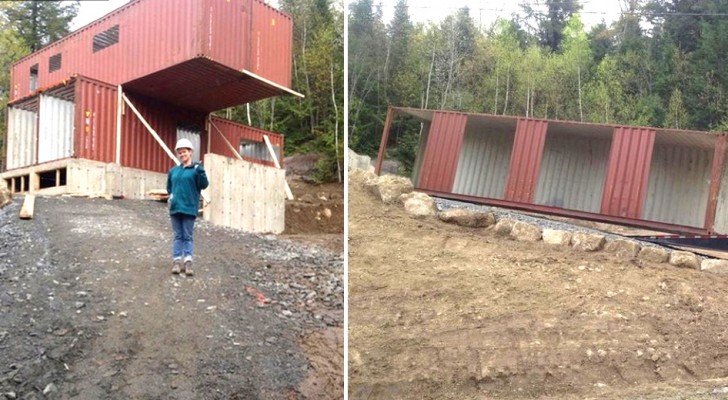 Una ragazza acquista dei container per navi e li trasforma in una casa da capogiro