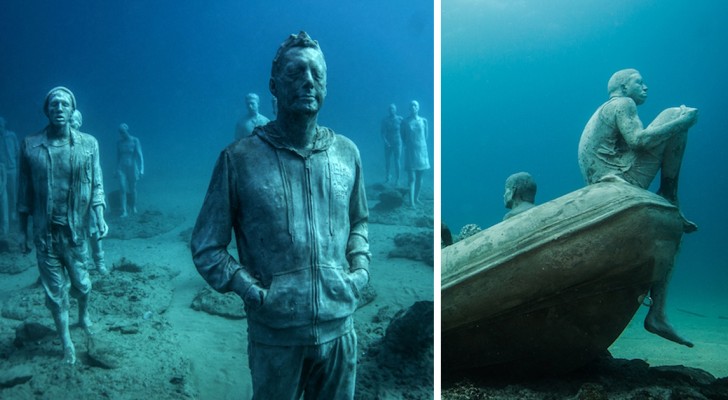 Statue umane sul fondo del mare: scoprite il primo museo subacqueo d'Europa