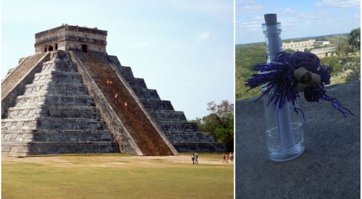 Trovano una bottiglia in cima ad un tempio Maya: il suo contenuto cambierà la loro vita