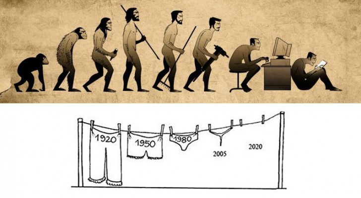 La triste verità sull'evoluzione umana in 16 divertenti immagini
