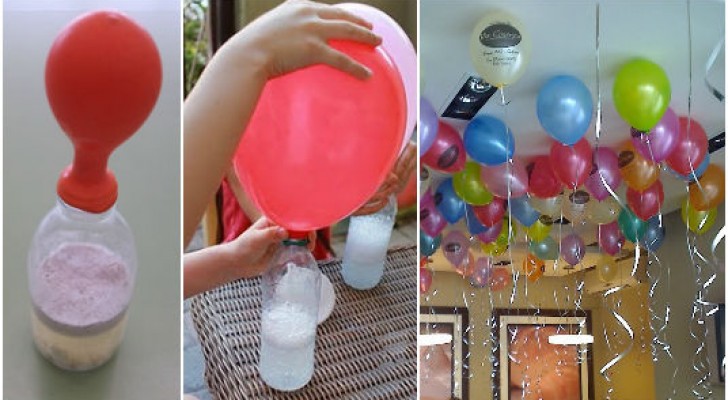 Hier ein Trick um Luftballons aufzublasen, ohne Helium zu benutzen