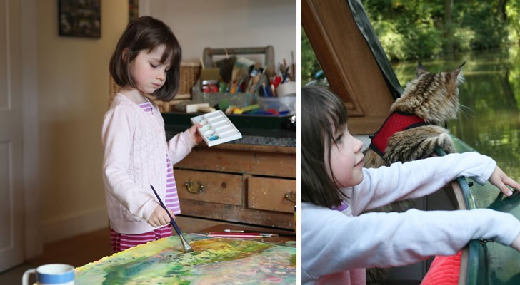 Une petite fille autiste âgée de 6 ans peint des tableaux magnifiques : Angelina Jolie en a même acheté un !