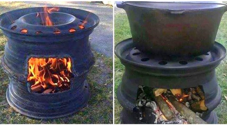 If you have no idea what to do with two old tire rims?! ... here is something very useful!