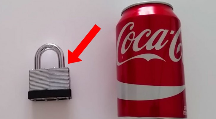 Have you lost the key to your padlock? -- No sweat! You can use a coke can...