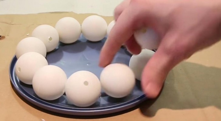Paste together some ping-pong balls to create an object that illuminates a room!