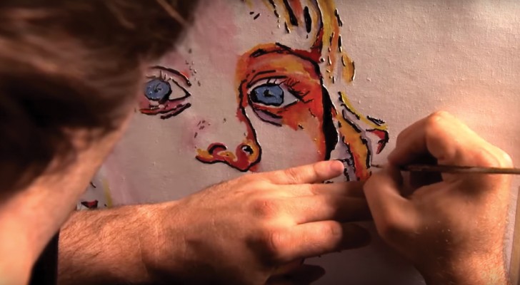 Dopo aver perso la vista, questo artista ha sviluppato una tecnica di pittura impressionante