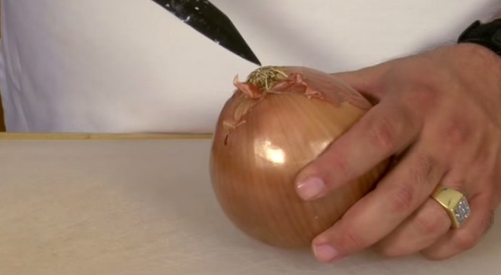 Here is how to cut an onion WITHOUT CRYING!