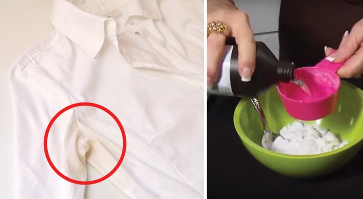 Remove sweat stains from white clothing --- in a natural and economical way!