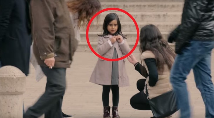 Passersby offer to help a child alone --- but what happens when she is dressed differently? 