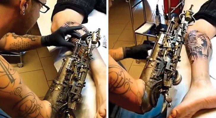 A tattoo artist lost the use of his arm --- but now look what technology can do!