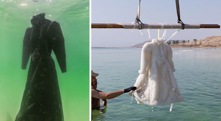 Dieses Kleid war 2 Jahre lang im toten Meer versenkt. Das Ergebnis ist ein Meisterwerk!