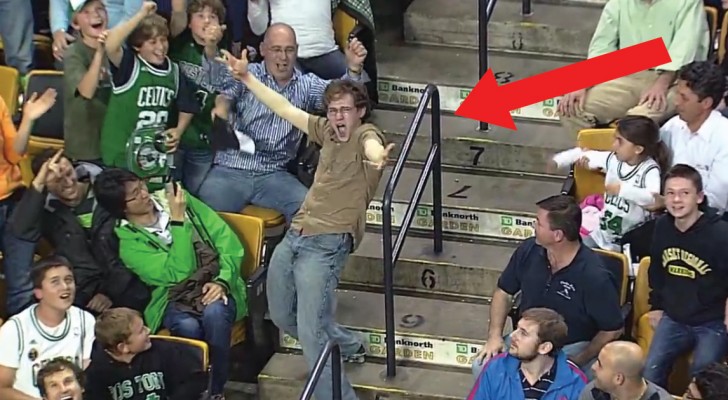 Half-time interval music --- see the WILD reaction of this guy!