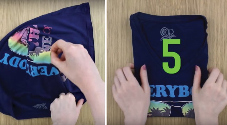 How to fold a T-shirt in less than 5 seconds!
