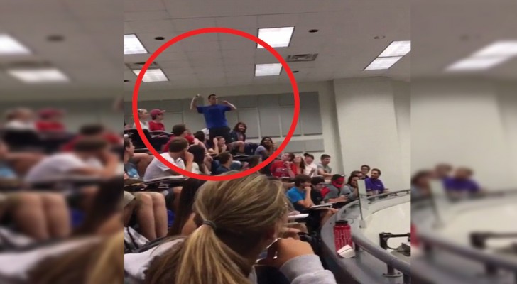 "If you make the shot everyone passes the test!" --- his professor challenges him!