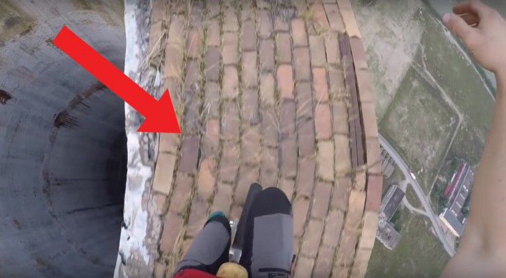 He scales an 850 ft chimney and performs amazing stunts!